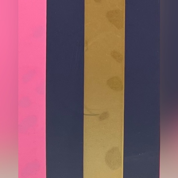 Large Neoprene Tote Bag and Wristlet Spring Fawn Blush Dots Pink Navy Stripes - Picture 14 of 15